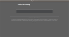 Desktop Screenshot of familysecret.org